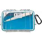 PELICAN No. 1050 MICRO CASE - CLEAR WITH BLUE
