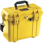 PELICAN No. 1430 CASE WITH OFFICE DIVIDER AND LID ORGANISER - YELLOW