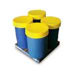 DRUM LID COVER PROTECTOR YELLOW POLY 610MM DIA X 110MM LIP 205L