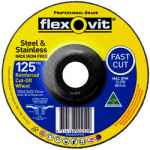 CUT OFF WHEEL D/C S/STEEL MEGA INOX 230 X 2.5 X 22.2MM FLEXOVIT