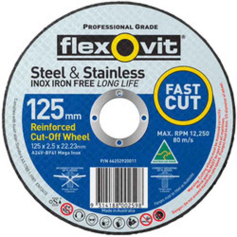 CUT OFF WHEEL FLAT MEGA INOX 230 X 2 5 X 22 2MM FLEXOVIT Integrated 