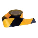 BARRICADE / BARRIER TAPE YELLOW/BLACK 75MM X 100M