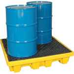 SPILL PALLET STANDARD 4 DRUM YELLOW PRATT