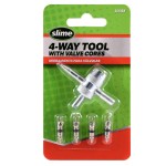 SLIME TOOL - 4-WAY VALVE TOOL & 4 VALVE CORES