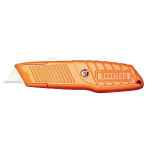 KNIFE SAFETY AUTO-RETRACTING ORANGE RUBBER GRIP 114-2R