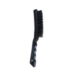 WIRE HAND BRUSH 4 ROW STAINLESS STEEL 201 BRISTLES PLASTIC HANDLE