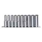 SOCKET SET DEEP METRIC 1/2DR 10PCE SIDCHROME