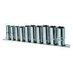 SOCKET SET DEEP METRIC 3/8DR 10 PCE SIDCHROME