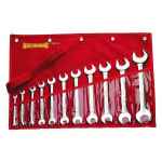 SPANNER SET OPEN END METRIC 11 PIECE SIDCHROME