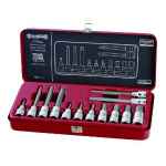 INHEX & SPLINE SOCKET SET 1/2DR METRIC 13 PCE PIECE SIDCHROME
