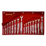 SPANNER SET COMBINATION ROE 16 PIECE METRIC / AF SIDCHROME
