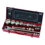 SOCKET SET 3/4DR METRIC 17 PCE SIDCHROME