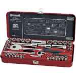 SOCKET SET 1/4 & 1/2DR AF METRIC 37 PCE SIDCHROME