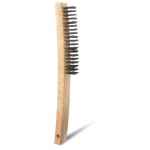 WIRE HAND BRUSH STEEL BRISTLES WOOD HANDLE SYKES