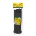 CABLE TIE BLACK 300X5MM HANG CARD PACK 100