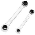 SPANNER SET RING RATCHET REVERSIBLE 4 IN 1 SAE 2 PIECE TOLEDO