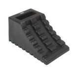 WHEEL CHOCK BLACK RUBBER 240L X 135W X 120H TOLEDO