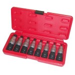 SOCKET SET UNIVERSAL JOINT TORX 1/2DR T30-T80 8 PCE TOLEDO