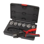 CRIMPING PLIER KIT RATCHETING MULTI-HEAD TOLEDO