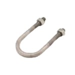 U BOLT + NUTS GALVANISED 125MM