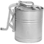 MOP BUCKET WRINGER TYPE GALVANISED C/W STEEL CASTORS 16L