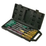SCREWDRIVER SET 14 PIECE ACETATE HANDLE IN CASE 65-750 STANLEY
