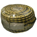 ROPE SQUARE POLYPROPYLENE 8 STRAND BLACK/YELLOW 28MM X 220M COIL