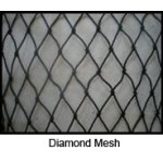 CYCLONE TIE DOWN NET BLACK 12M X 12M DIAMOND MESH 50MM SQ 60PLY C/W RED ROPE BORDER