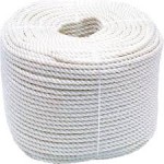 ROPE POLYESTER 3 STRAND WHITE 16MM X 250M COIL