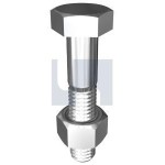 BOLT & NUT ZP CL4.6 M16 X 45