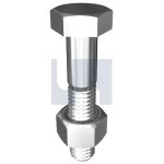 BOLT & NUT PLN CL8.8 M8 X 65