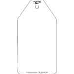 TAG TUFFA -PLAIN WHITE 150MM X 80MM EYELET 8MM