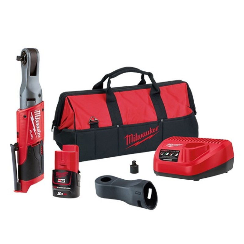 IMPACT RATCHET 3/8 DRIVE KIT 12V M12FIR380 MILWAUKEE Integrated