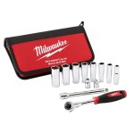 SOCKET SET DEEP 3/8DR IMPERIAL 12 PIECE MILWAUKEE