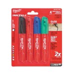 INKZALL CHISEL TIP MARKERS MULTI PACK 4 MILWAUKEE