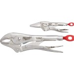 CURVED JAW 254MM & LONG NOSE 152MM LOCKING PLIERS PACK 2 TORQUE LOCK MILWAUKEE