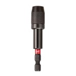 BIT HOLDER IMPACT LOCKING 1/4 HEX MALE 75MM SHOCKWAVE MILWAUKEE