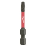 BIT POWER SQUARE RECESS No.2 X 50MM PACK 5 SHOCKWAVE MILWAUKEE