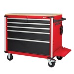 MOBILE WORK BENCH 40 WOOD TOP MILWAUKEE
