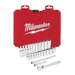 SOCKET SET 1/4DR SAE 26 PIECE MILWAUKEE