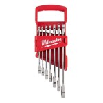 SPANNER SET COMBINATION ROE RATCHETING SAE 7 PIECE MILWAUKEE