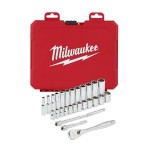 SOCKET SET 1/4DR METRIC 28 PIECE MILWAUKEE