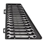 SPANNER SET COMBINATION ROE RATCHETING METRIC 15 PIECE MILWAUKEE