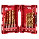 DRILL BIT SET METRIC TITANIUM 1/4 HEX SHANK 19 PIECE 2-10MM MILWAUKEE