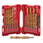 DRILL BIT SET METRIC TITANIUM 1/4 HEX SHANK 25 PIECE 2-13MM MILWAUKEE