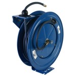 HOSE REEL SINGLE PEDESTAL GREASE RETRACTABLE OPEN 15M X 6MM