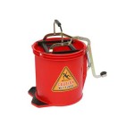 MOP BUCKET CONTRACTOR RED PLASTIC 16L