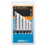 DRILL BIT SET MASONRY METRIC 4.00 - 10.00MM 6 PIECE SUTTON