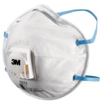 DUST MASK/RESPIRATOR CUPPED P2 VALVED 8822 3M BOX 10