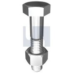 BOLT & NUT ZP G2 BSW 5/16 X 1